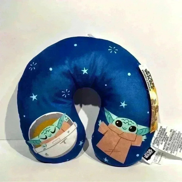 NWT The Mandalorian Baby Yoda Star Wars Disney Neck Pillow - Picture 1 of 12